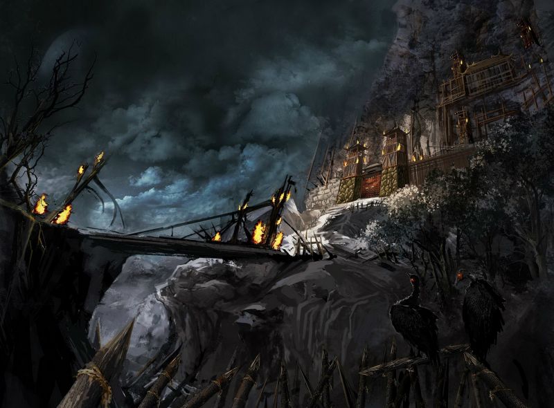 fantasy art, kastély, Terep, sötétség, screenshot, alkotás fantasy art, kastély, Terep, sötétség, screenshot, alkotás