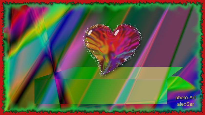 kunstverk, Photoshop, hjerte, KUNST, farge, blomst