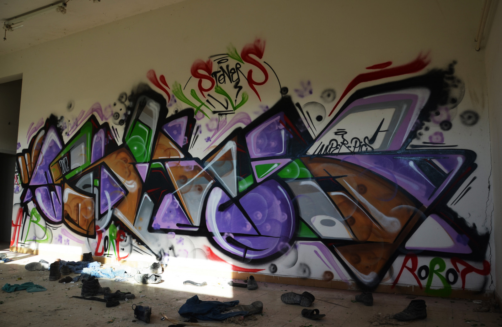 robot, collina, parete, graffiti, arte di strada, Croazia, murale, ARTE, Atb, Xfl, Stallers, Oskud