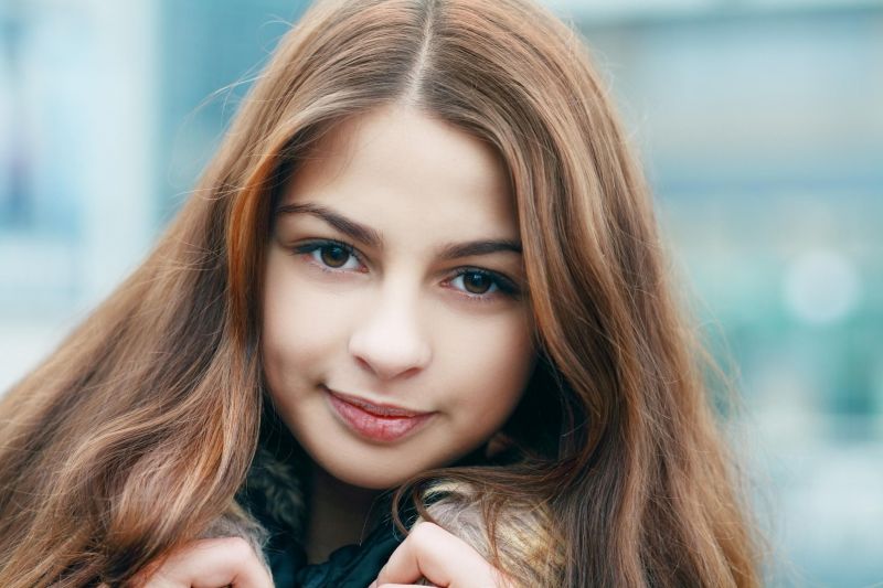 tvář, lidé, model, portrét, fotografování, dlouhé vlasy