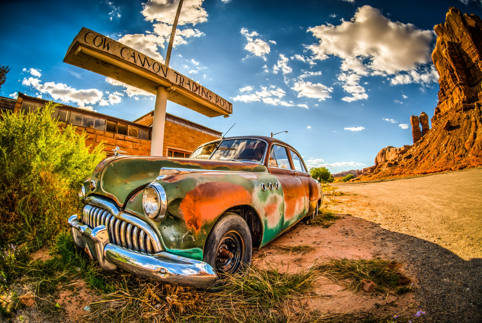 Ingyenes háttérképek elhagyatott, kanyon, tehén, Utah, Vintage autó