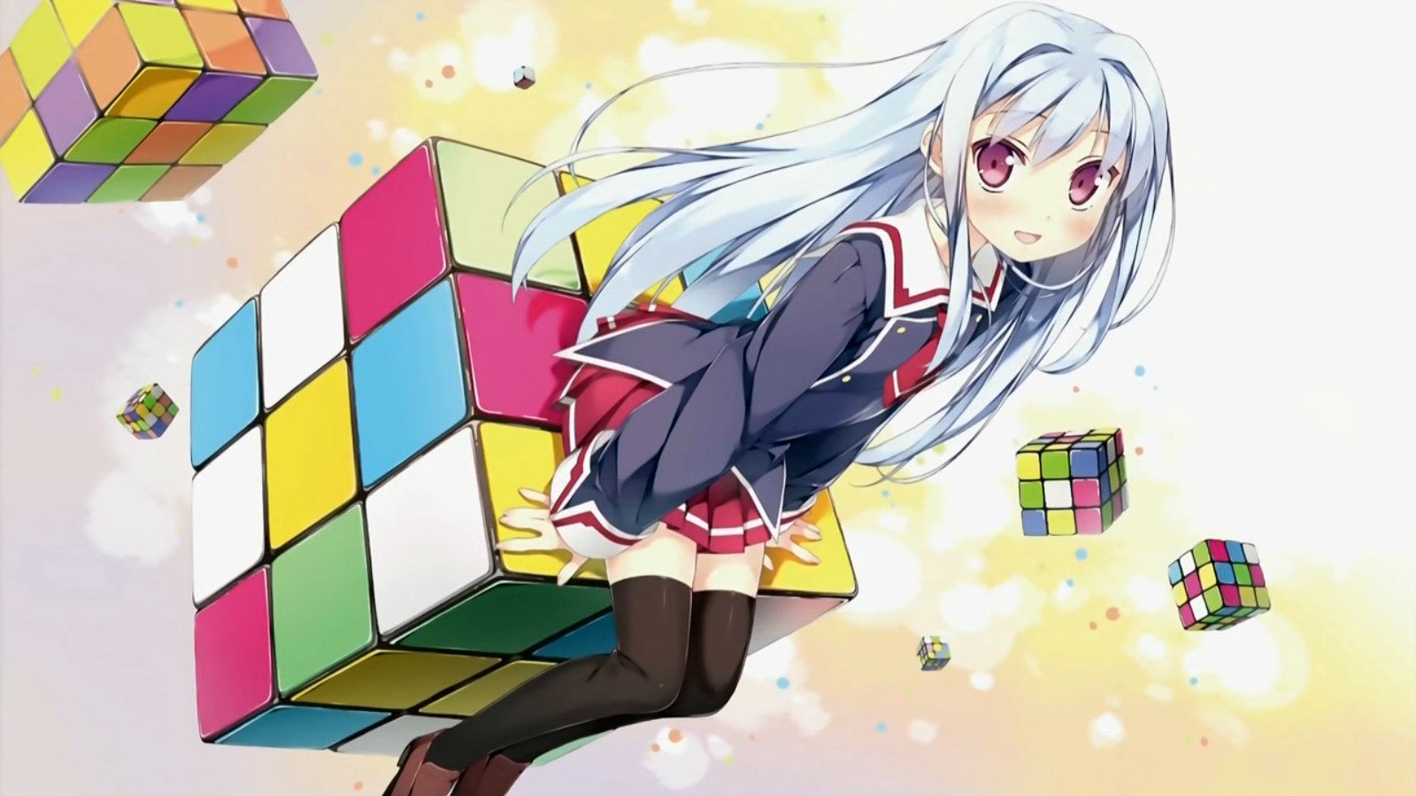 ilustrace, anime, anime dívky, kreslená pohádka, CubexCursedxCurious, Kubrick Fear, mangaka