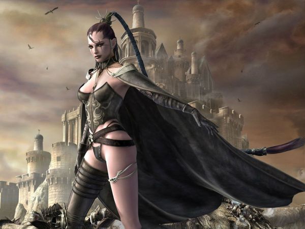 1lchaos,action,adventure,babe,1600x1200 px,castle