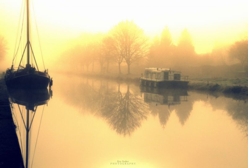 vodní, odraz, voda, uklidnit, ráno, svítání vodní, odraz, voda, uklidnit, ráno, svítání