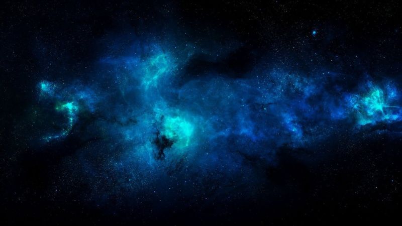 galaxie, prostor, modrý, mlhovina, digitální umění, space art galaxie, prostor, modrý, mlhovina, digitální umění, space art