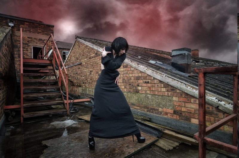 女性, 寺院, 屋外の女性, 写真, 闇, 画像 女性, 寺院, 屋外の女性, 写真, 闇, 画像