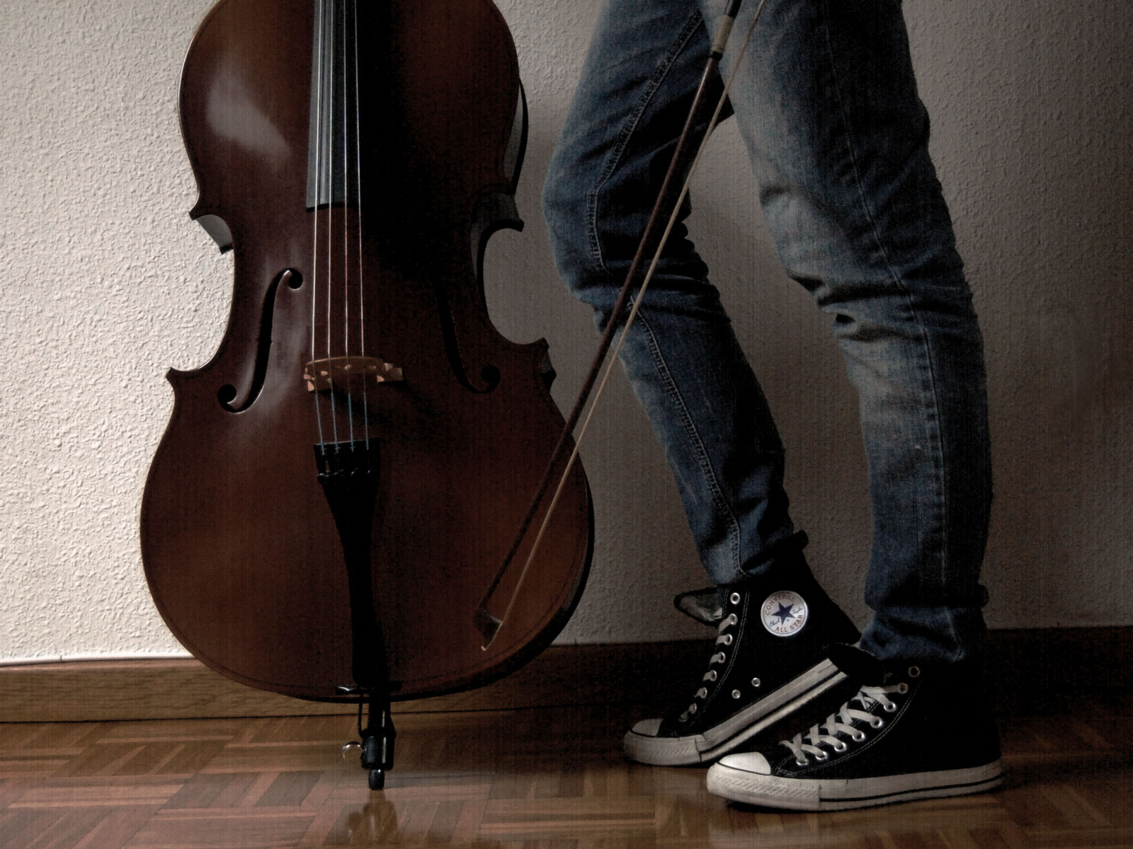 Wallpaper musical instrument, music, shoes, sneakers, Converse, cello
