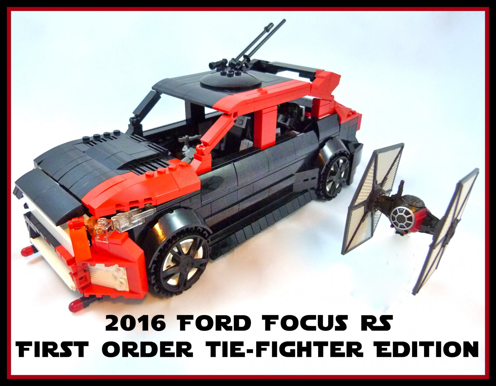 ny, rød, hvid, sort, Ford, bil, stjerne, Fokus, fighter, bestille, kraft, LEGO, plads, nødder, binde, først, krige, bygge, martins, rs, udfordring, Lino, hatchback, lug, tiefighter, det, 2016, vækker