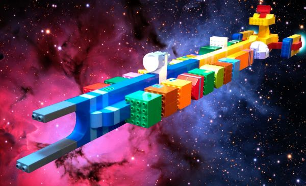 space,LEGO,spaceship,sky,graphic design,world