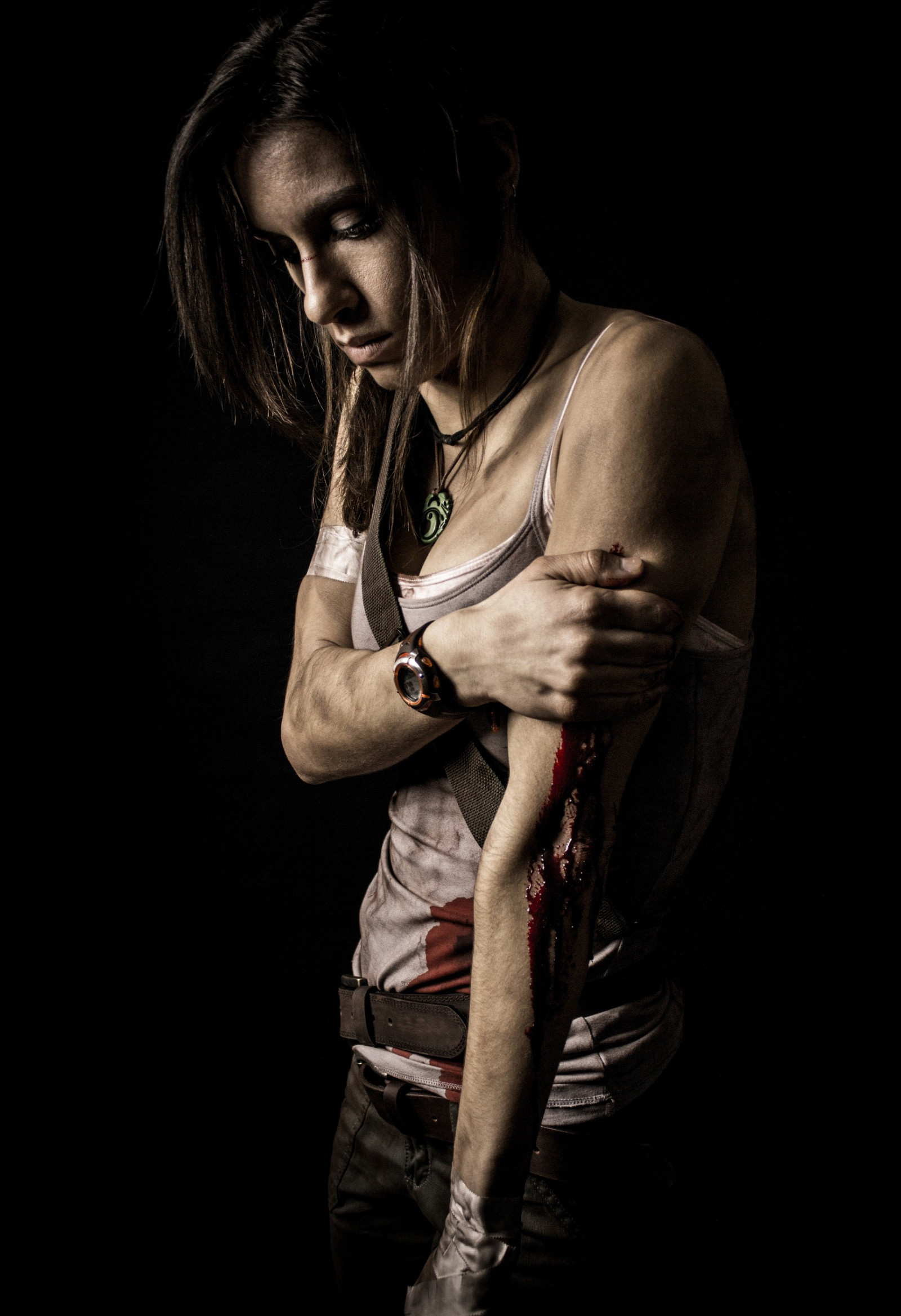 Černá, černobílý, model, portrét, fotografování, zpěvák, hudebník, móda, Lara Croft, Tomb Raider, Osoba, kytarista, zpěv, dáma, tma, Černý a bílý, monochromatické fotografování, focení