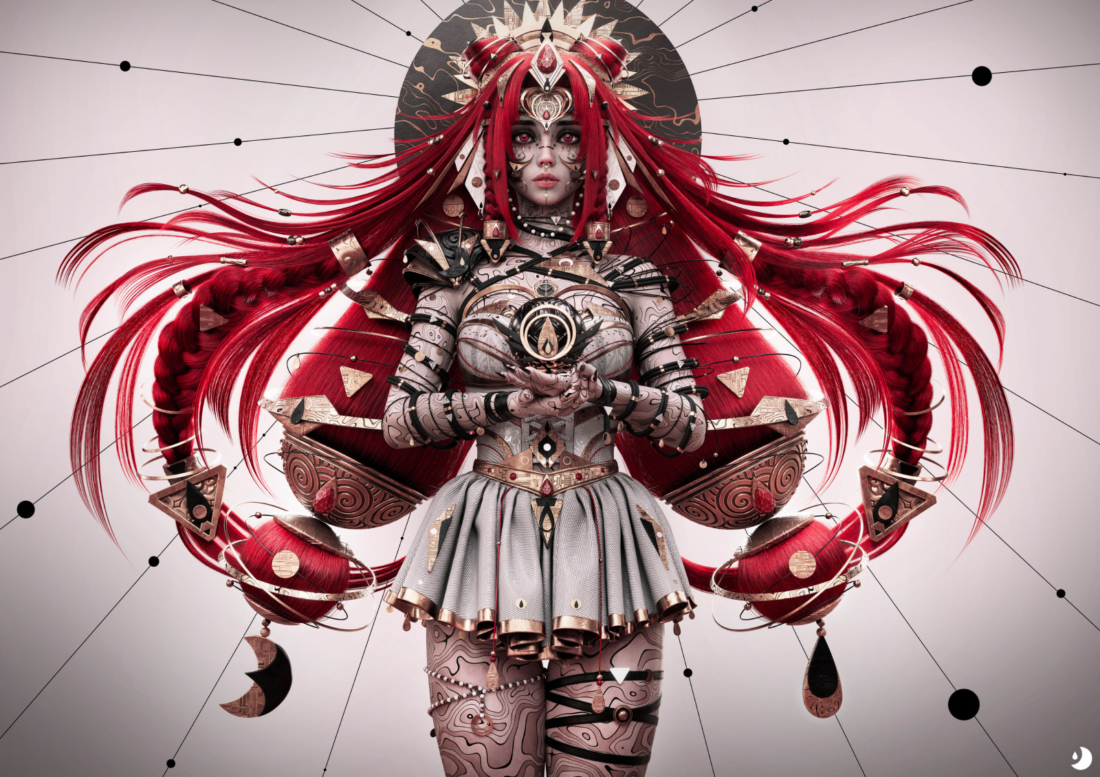 Dylan Kowalski, CGI, ženy, mechanical doll, červené oči, popruhy, pavučiny