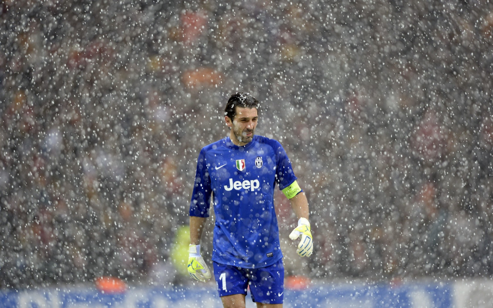 sportovní, brankář, sníh, fotbal, Juventus, počasí, sezóna, gianluigi buffon