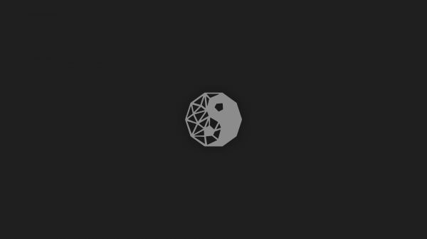 minimalism,simple background,geometry,Yin and Yang,gray,shapes