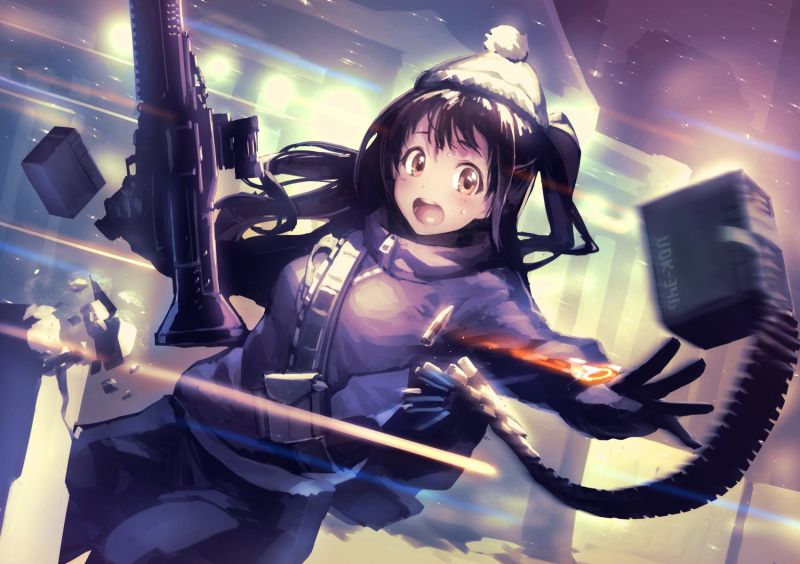 pistole, anime, anime dívky, komiks, oblečení, kostým pistole, anime, anime dívky, komiks, oblečení, kostým