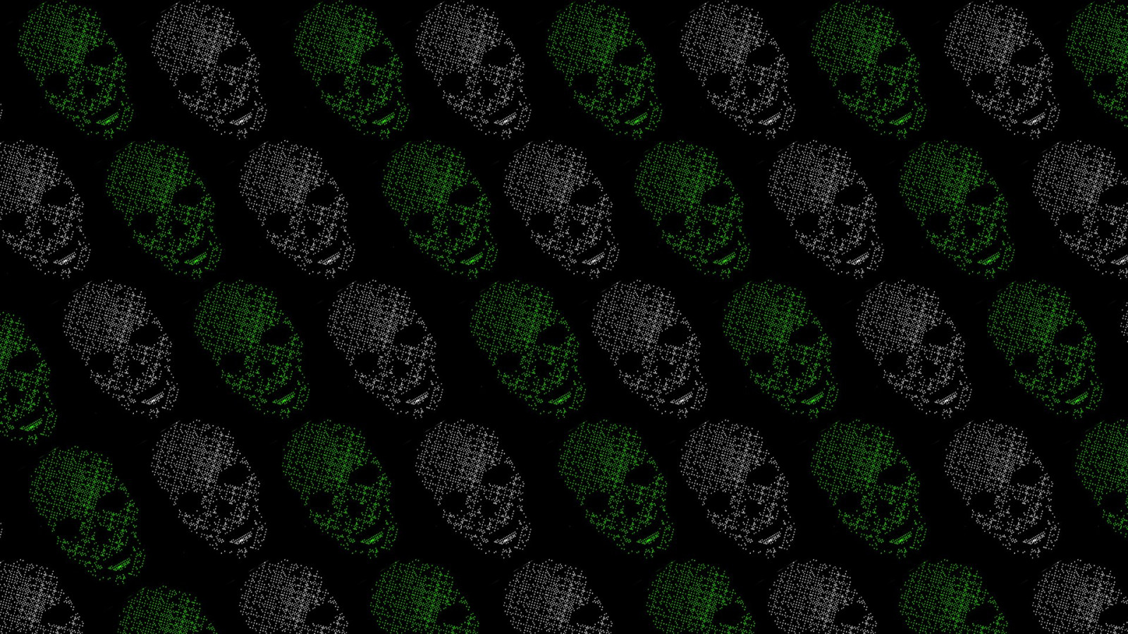 1920x1080 px, schwarz, Grün, Schädel