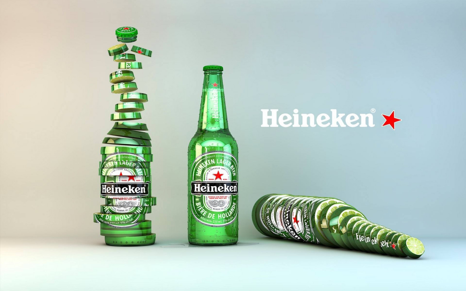 Minimalismus, CGI, Getränk, Bier, Heineken, Marke, frisch, Flasche, produzieren, Destilliertes Getränk, Likör, Glasflasche, Produkt, Trinkgeschirr, Weinflasche, Bierflasche