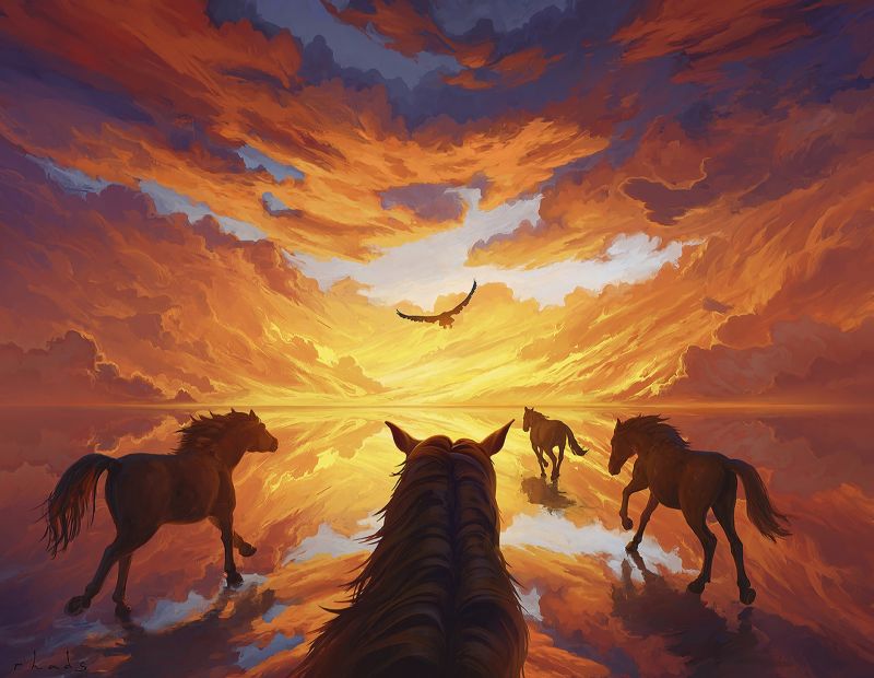 1920x1490 px,artwork,digital art,horse,painting