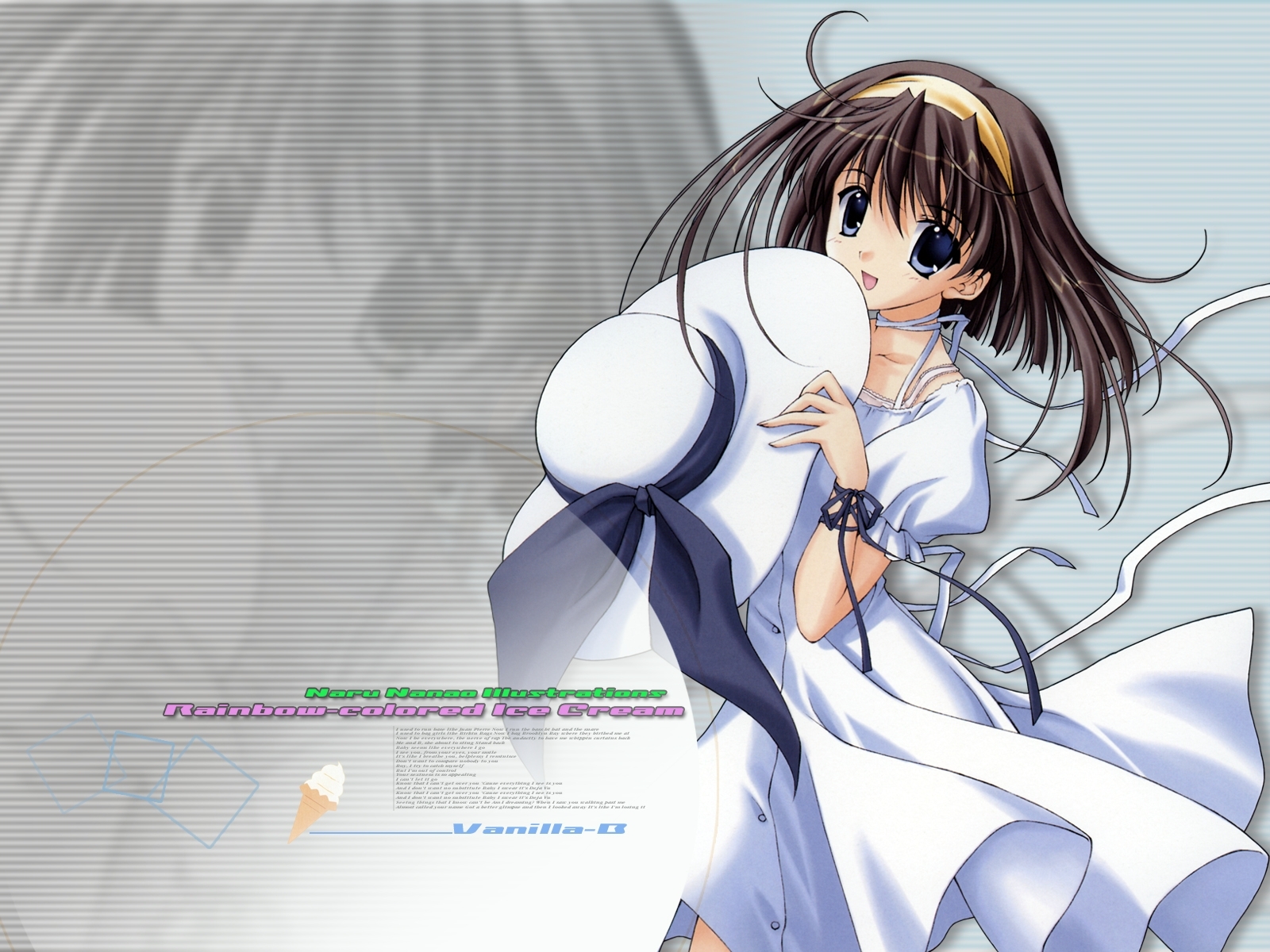 anime, bruneta, čepice, šaty, dívka, mangaka, Nanao naru