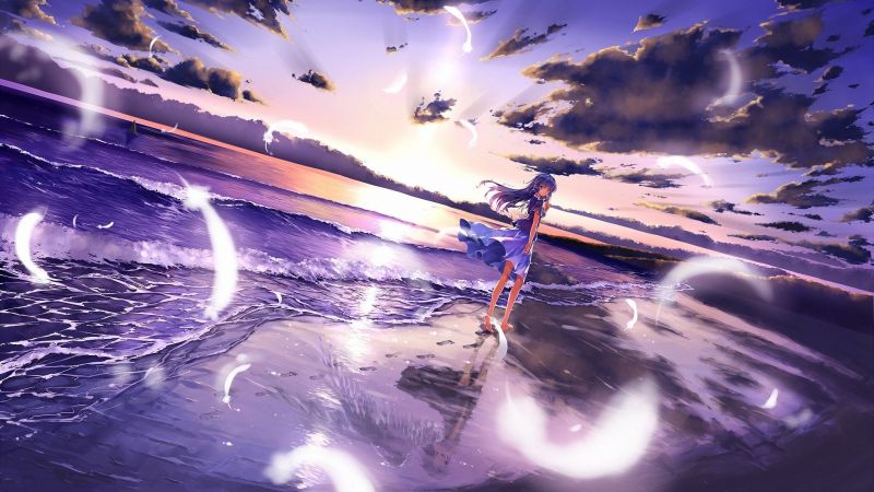1920x1080 px, anime, κορίτσια anime, παραλία, αρχικούς χαρακτήρες 1920x1080 px, anime, κορίτσια anime, παραλία, αρχικούς χαρακτήρες