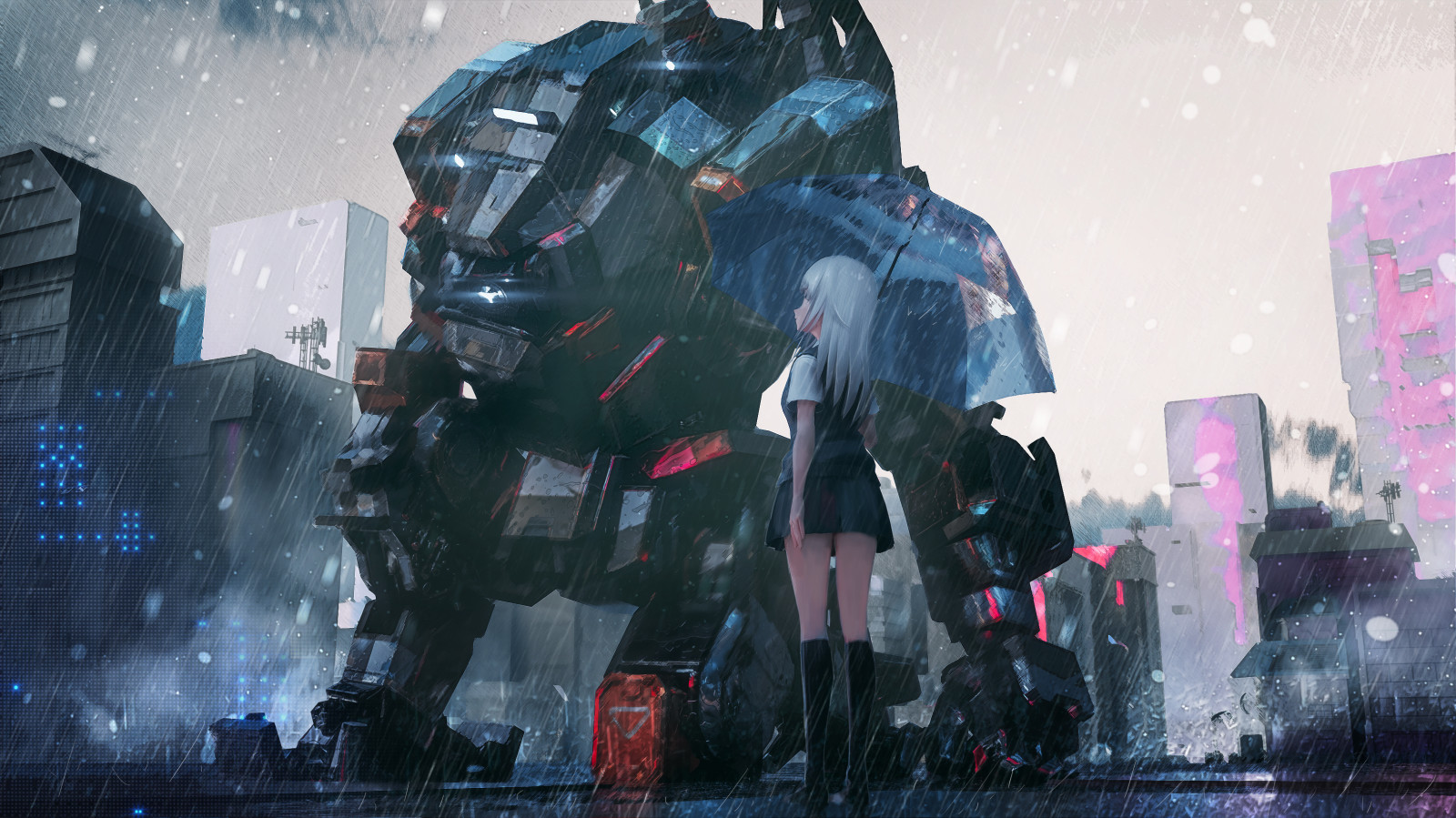 Seymour, fantascienza, anime girls, Caduta dei Titani