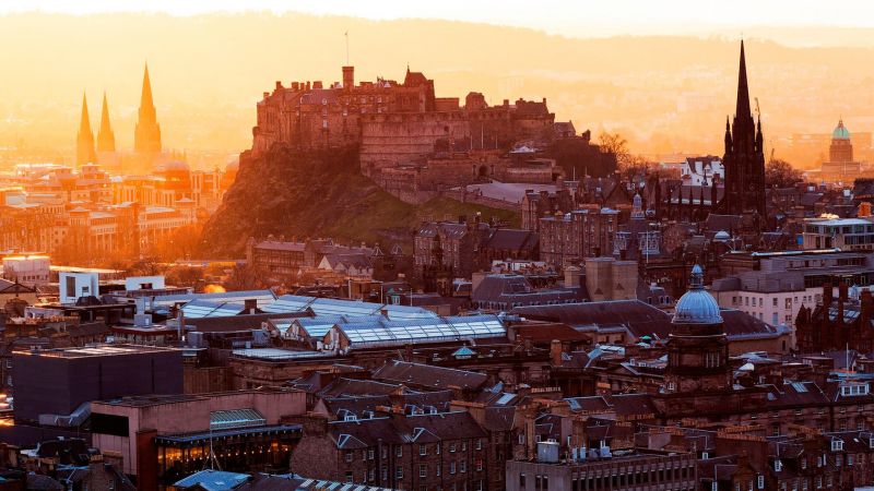 città, Edimburgo, 1920x1080 px, castello, città, Alba città, Edimburgo, 1920x1080 px, castello, città, Alba