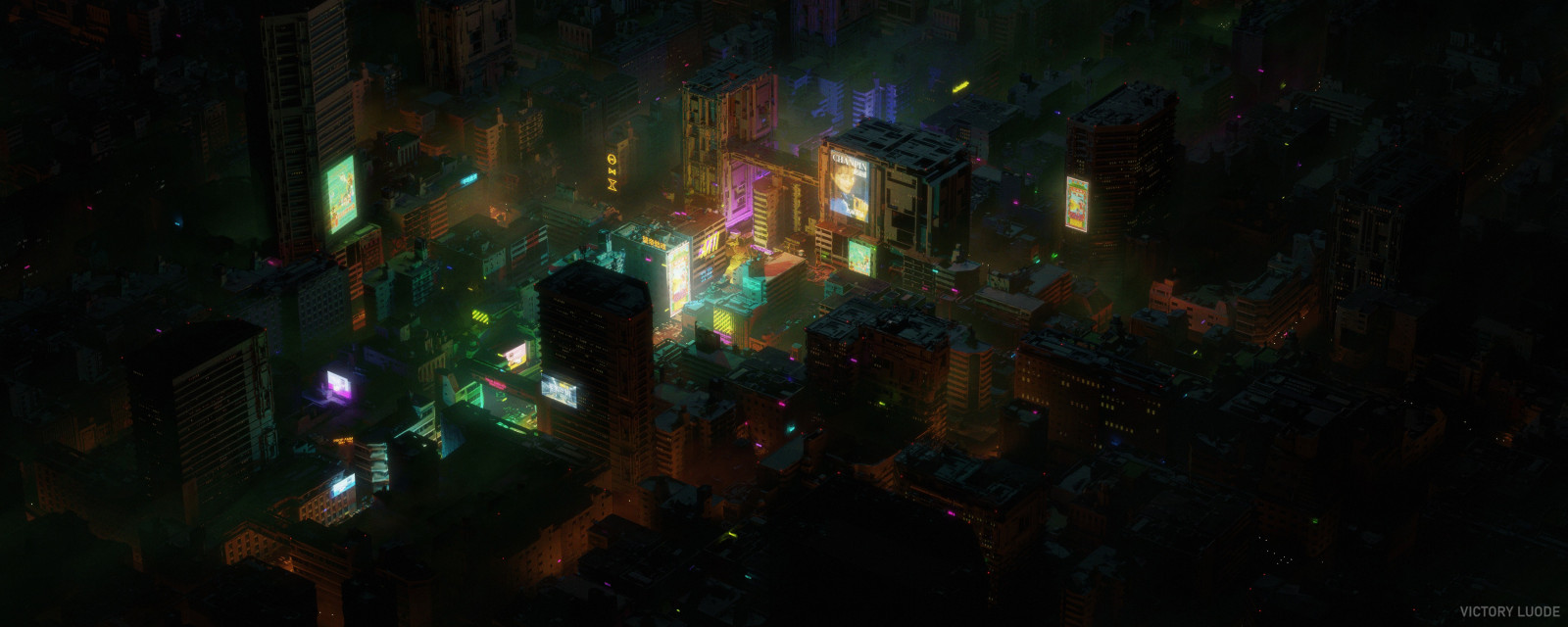 město, panoráma města, světla města, temný, architektura, budova, cyberpunk, digitální, digitální umění, ilustrace, poskytnout, 3D, sci-fi