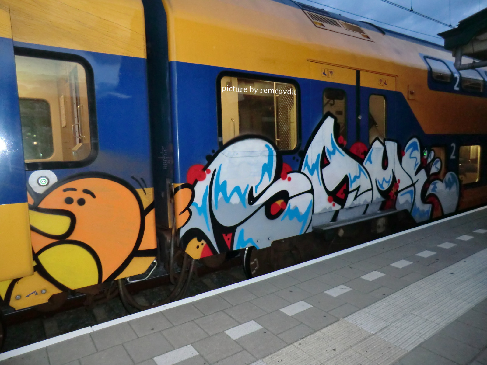 graffiti, ns, MG, samme, trein, Nijkerk