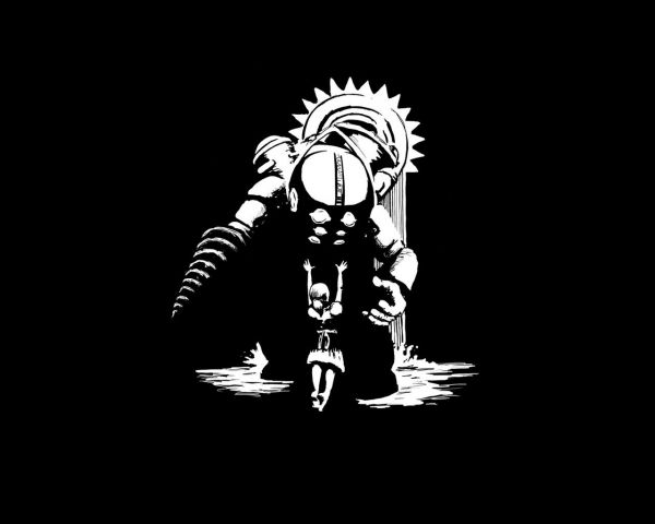 drawing, illustration, video games, monochrome, minimalism, artwork