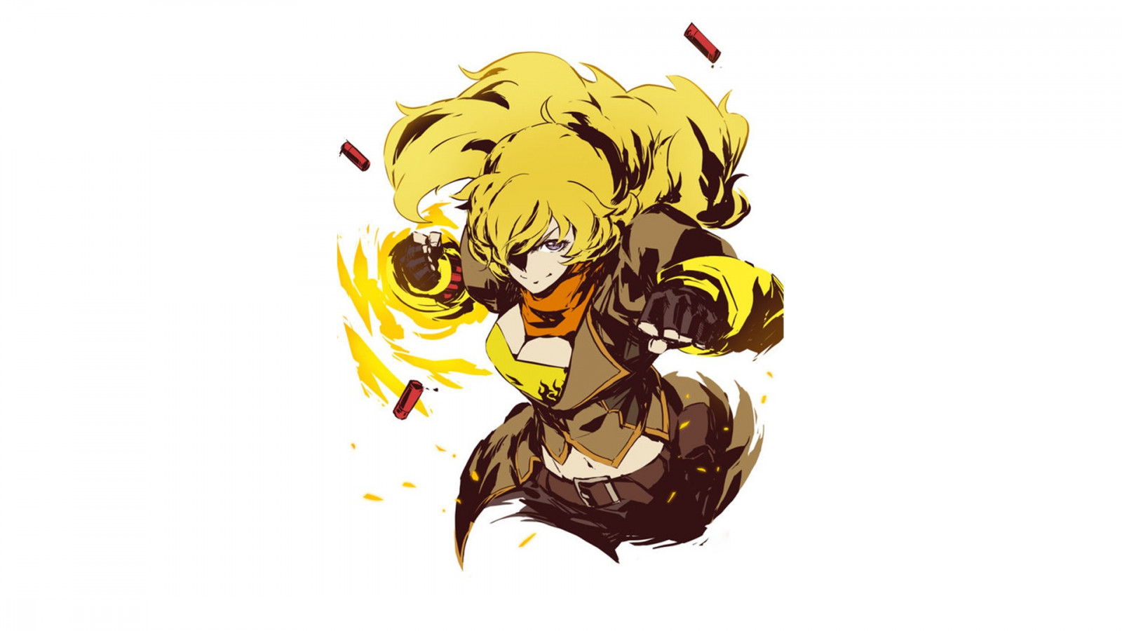 tegning, illustration, anime, tegneserie, RWBY, Yang Xiao Lang, skitse