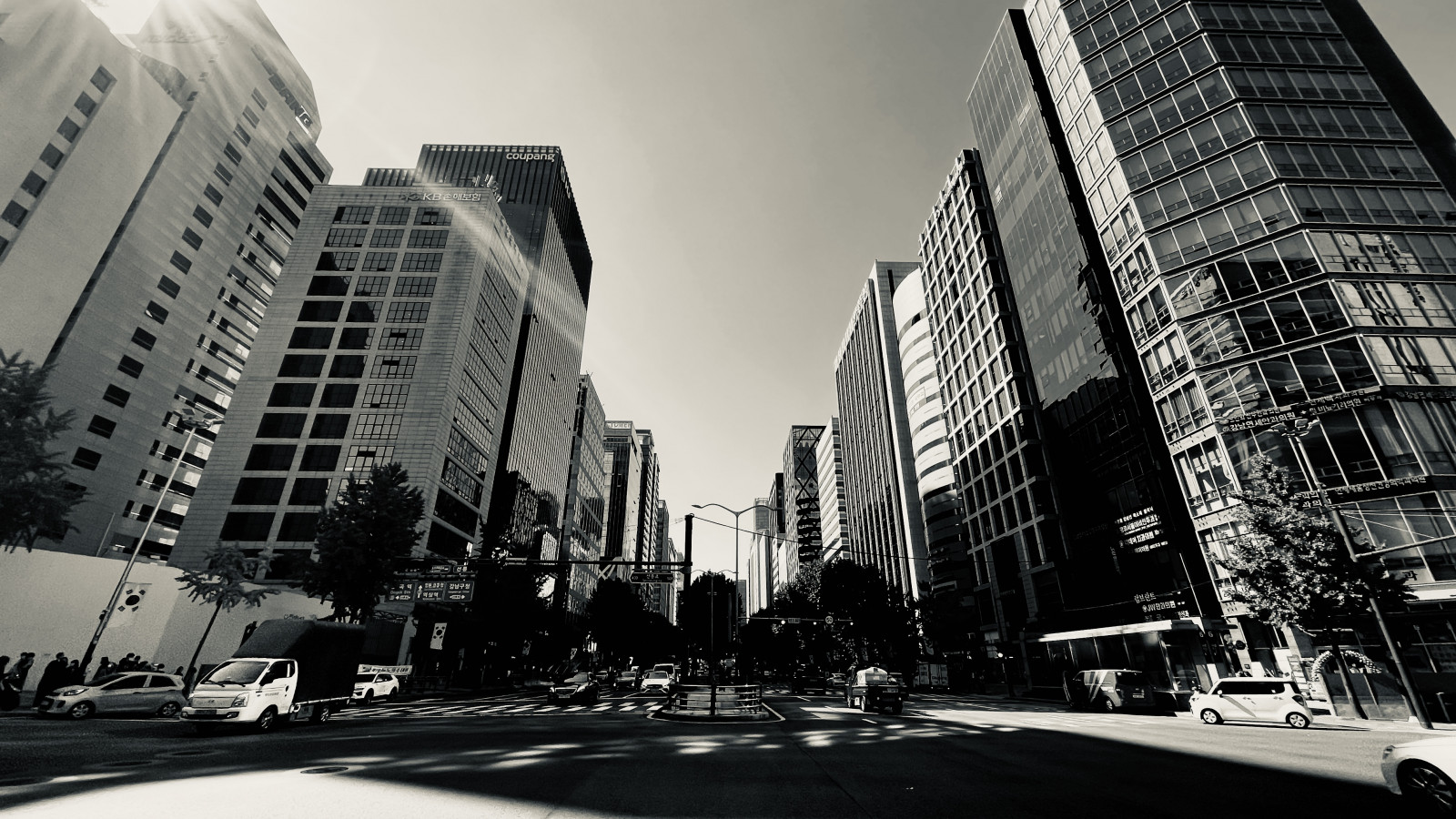 Seoul, Gangnam, korejština, ulice, město