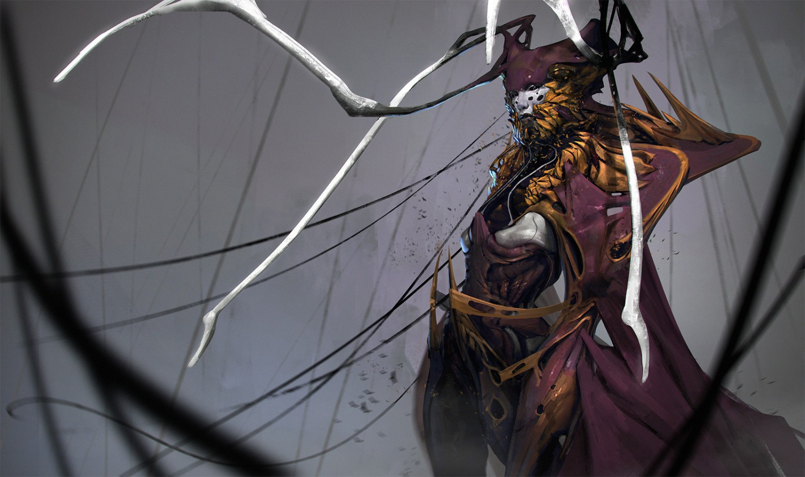 arte digitale, anime, opera d'arte, concept art, Milan Nikolic, ala, immagine dello schermo