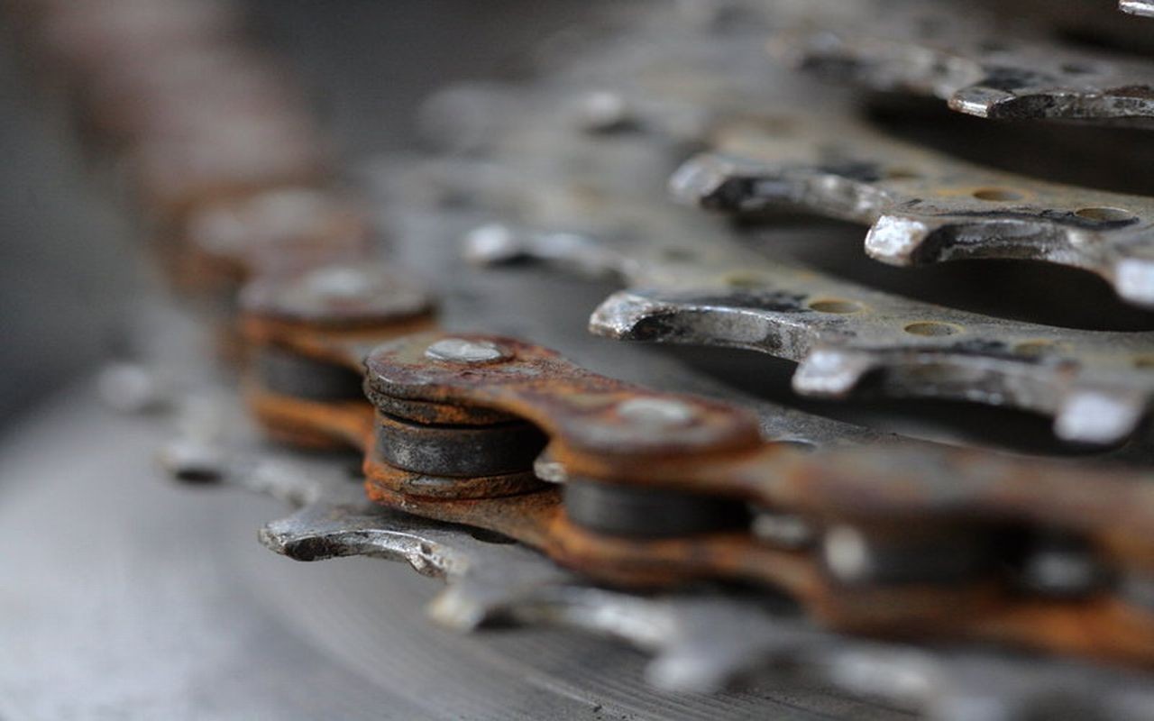 Wallpaper food, rust, gears, bicycle chain, material, 1280x800 px