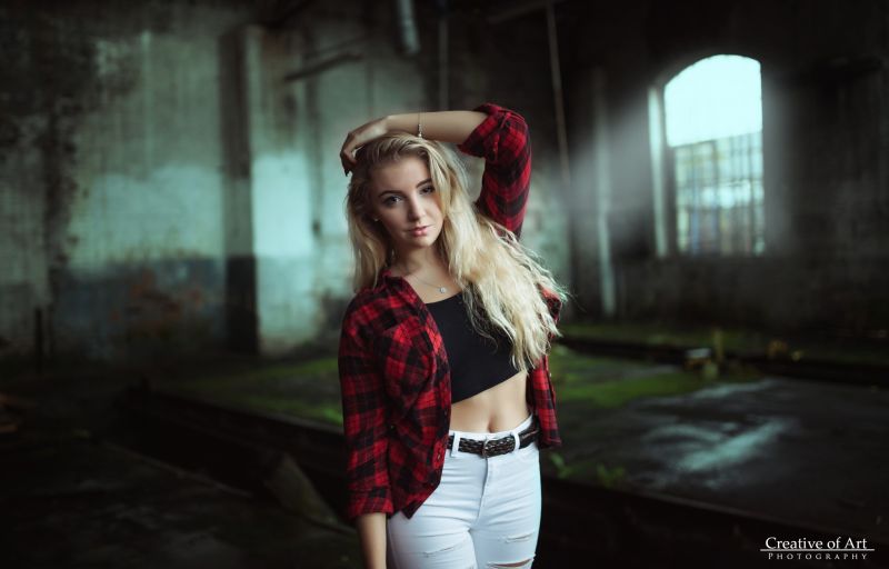 ženy, model, portrét, blondýnka, Červené, fotografování ženy, model, portrét, blondýnka, Červené, fotografování