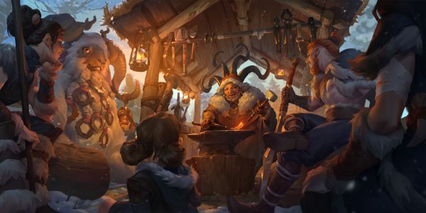 artwork,fantasy art,blacksmith,anvil,Fantasy Men,fantasy girl