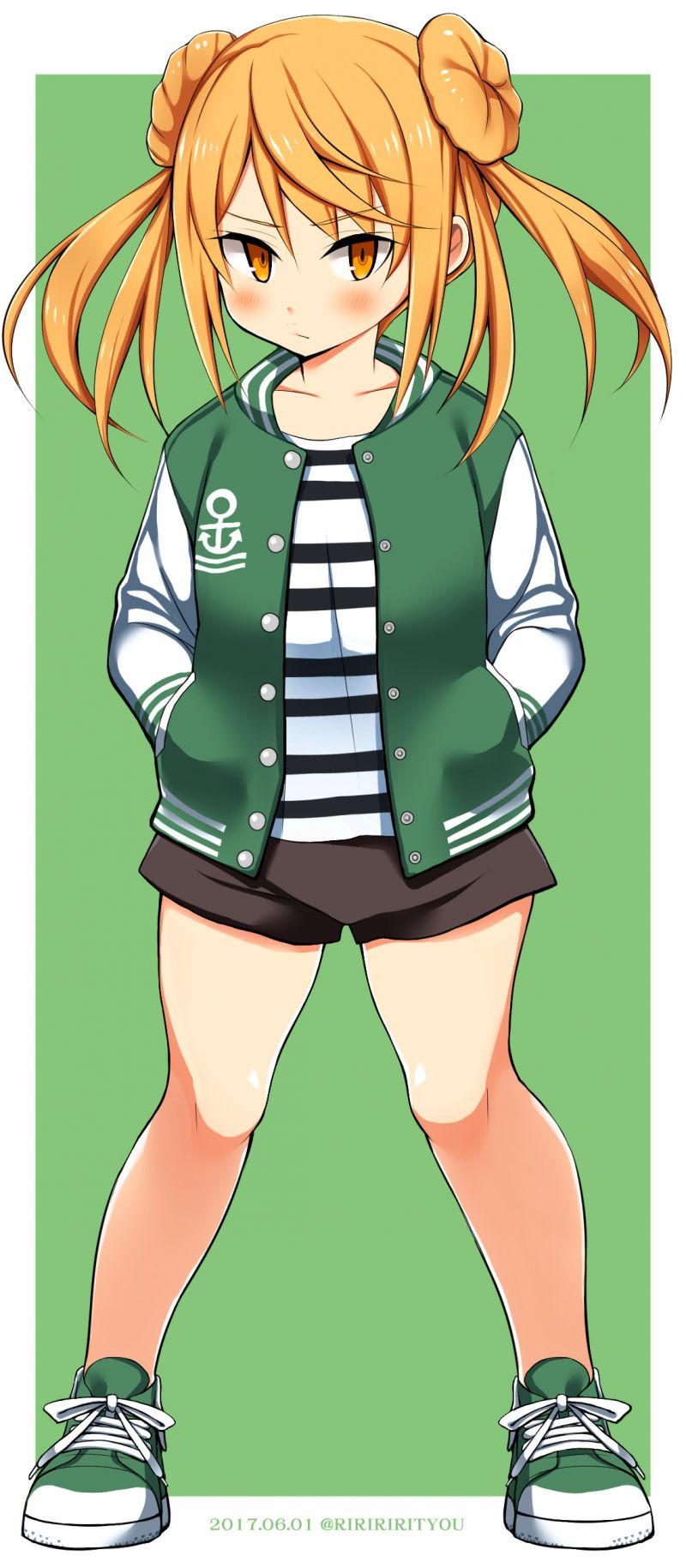 anime, anime girls, Kantai Collection, Michishio KanColle, twintails, brunette anime, anime girls, Kantai Collection, Michishio KanColle, twintails, brunette