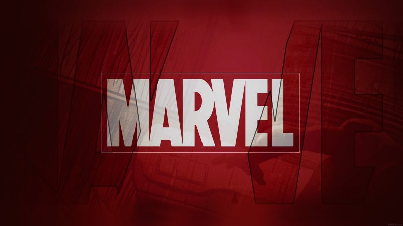 ilustrace, Červené, text, logo, Marvel Comics, typografie ilustrace, Červené, text, logo, Marvel Comics, typografie