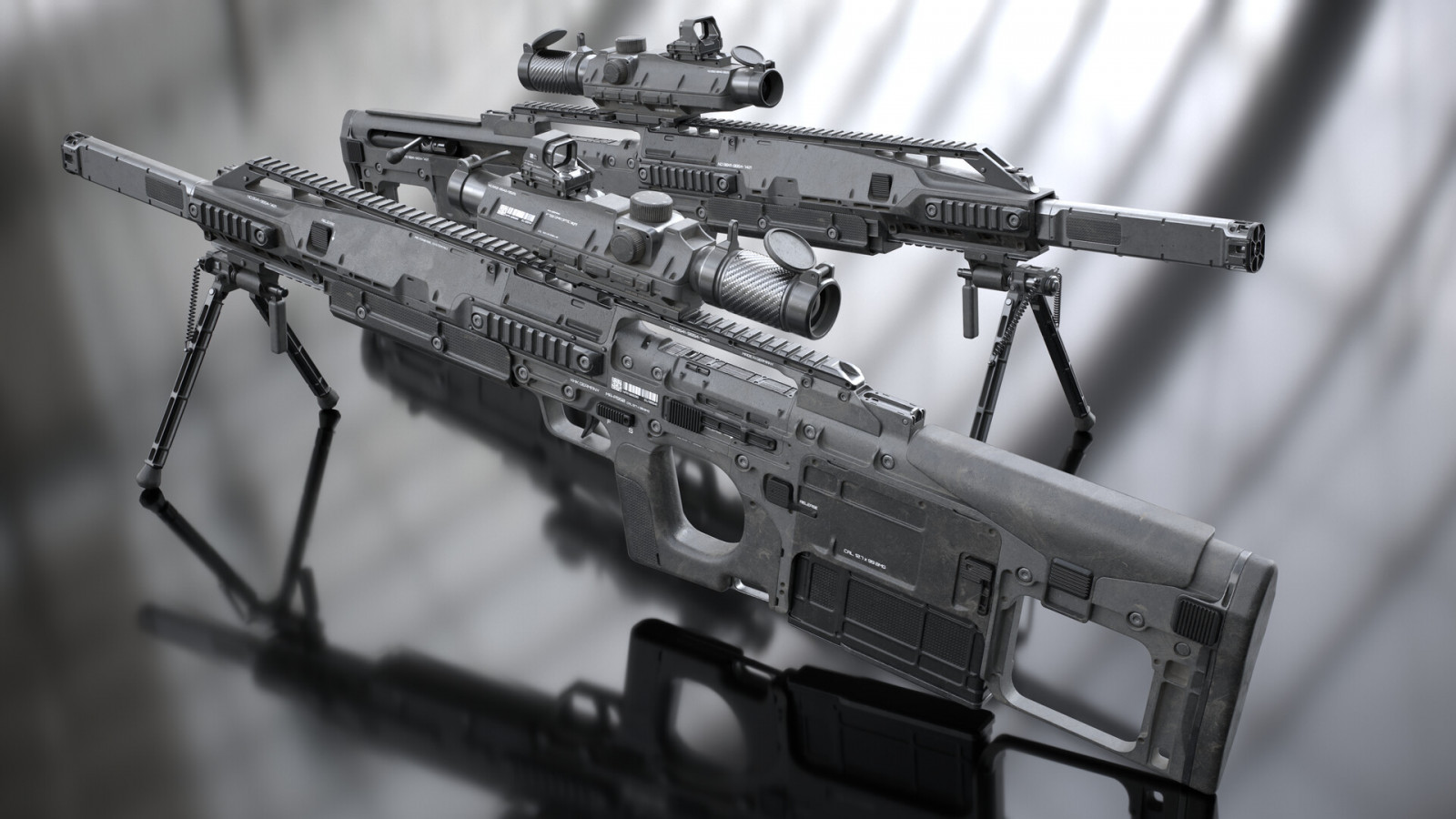 Many Rifle Drawing Background Wallpaper : ArtStation, weapon, military, rifles, digital art ...