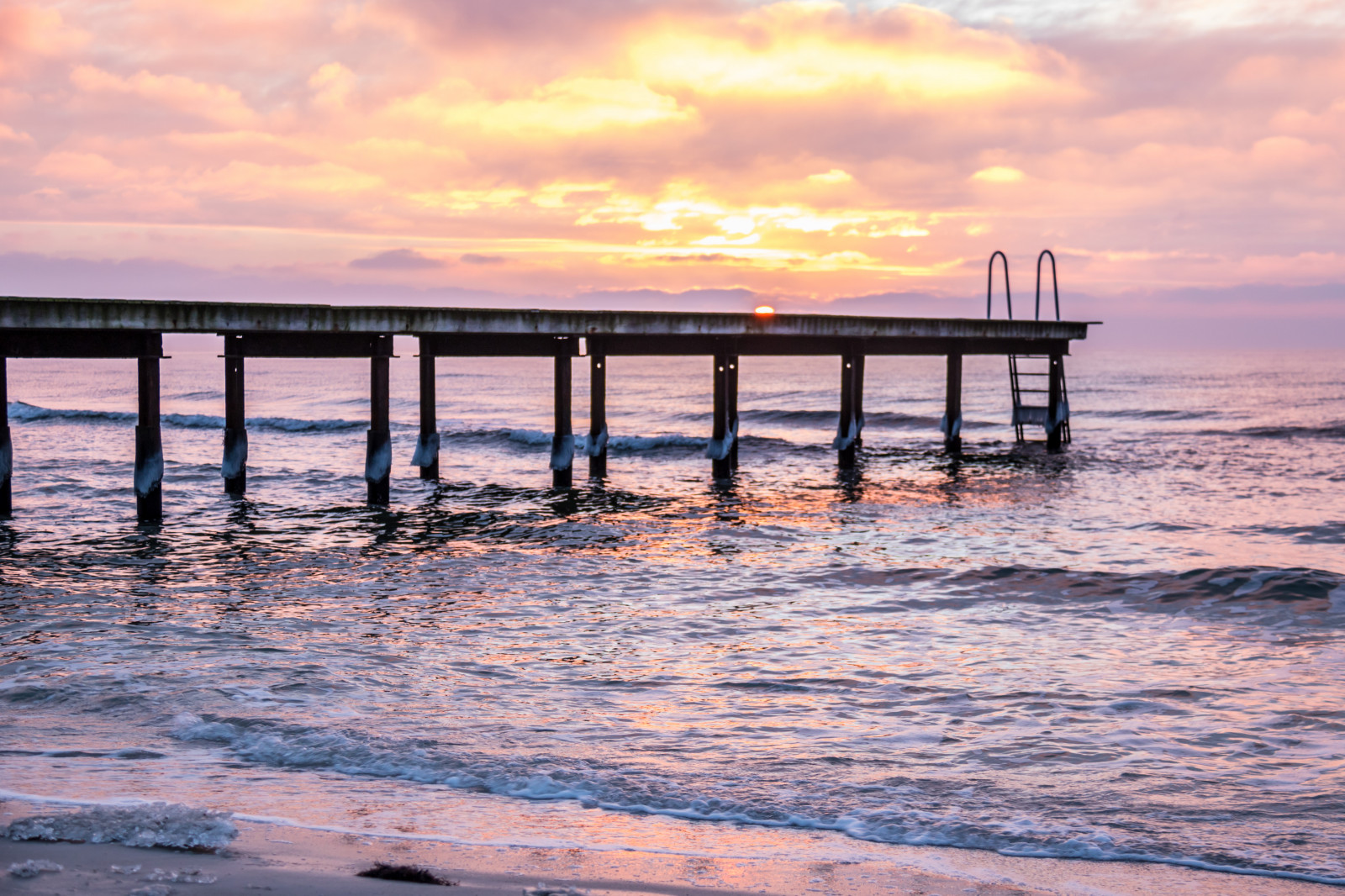 západ slunce, moře, záliv, pobřeží, písek, zima, pláž, svítání, Studený, večer, ráno, pobřeží, mráz, horizont, molo, soumrak, Jinovatka, dovolená, svítání, oceán, vlna, Vinter, kallt, skateholm, rimfrost, tělo z vody, mořská vlna
