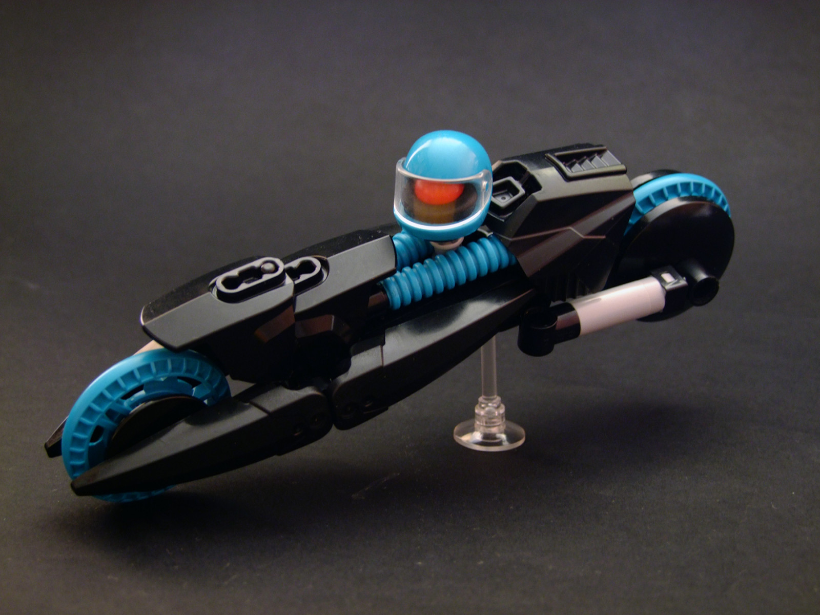 sort, cyberpunk, futuristisk, køretøj, LEGO, turkis, skinnende, Tron, krikand, cykel, moc, snigskytte, personlige værnemidler, joe, motorcykel, djokson, roborider, product design
