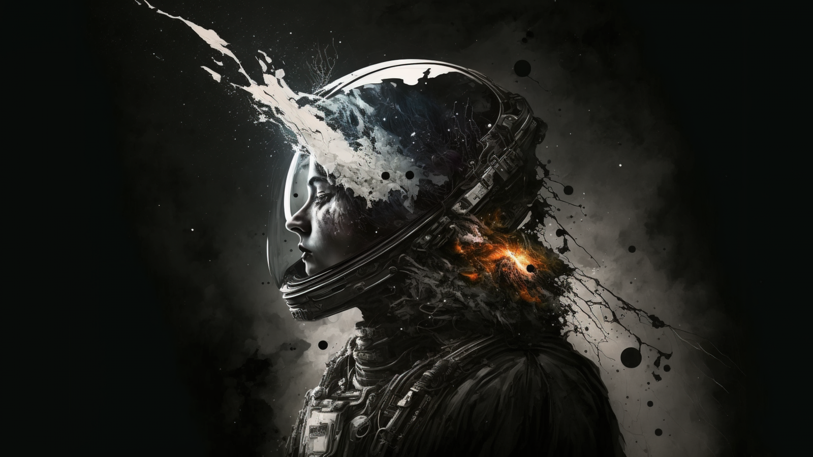 Wallpaper ai art, astronaut, women 3840x2160 洛雨宸枫 2204383 HD