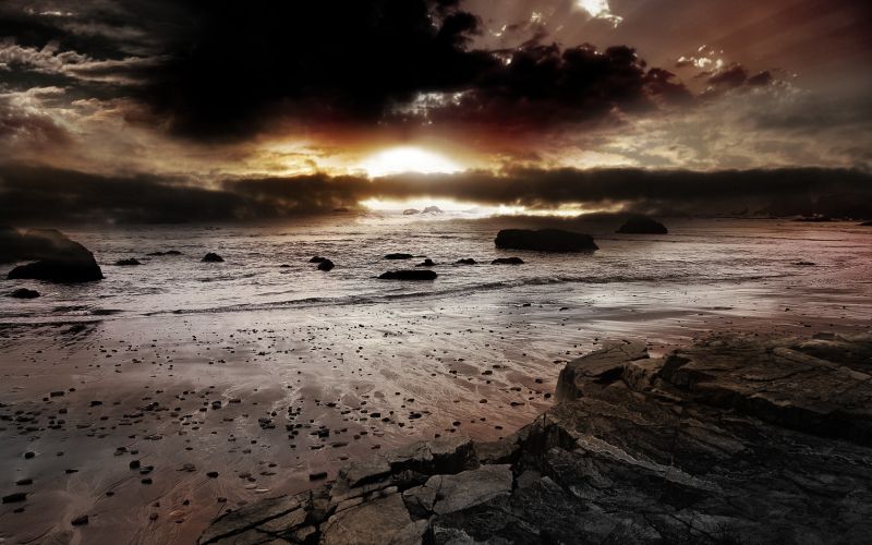 sunlight, sunset, sea, rock, nature, shore sunlight, sunset, sea, rock, nature, shore