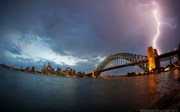 city, cityscape, night, water, landscape, sea