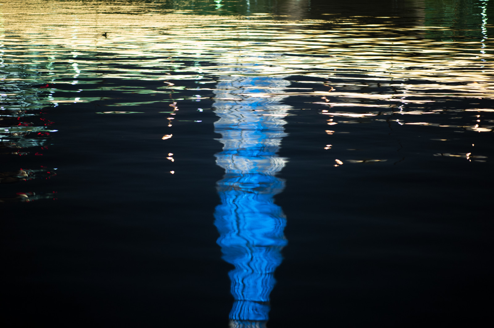 Japonsko, slunečnímu záření, noc, architektura, voda, odraz, modrý, led, večer, věž, Nikon, Tokio, zmrazení, jp, Skytree, světlo, NIKKOR, osvětlené, osvětlení, vlna, tma, iki, mezník, Tokyo Sky Tree, afs105mmf14eed, afsnikkor105mmf14eed, df, sakurabashi