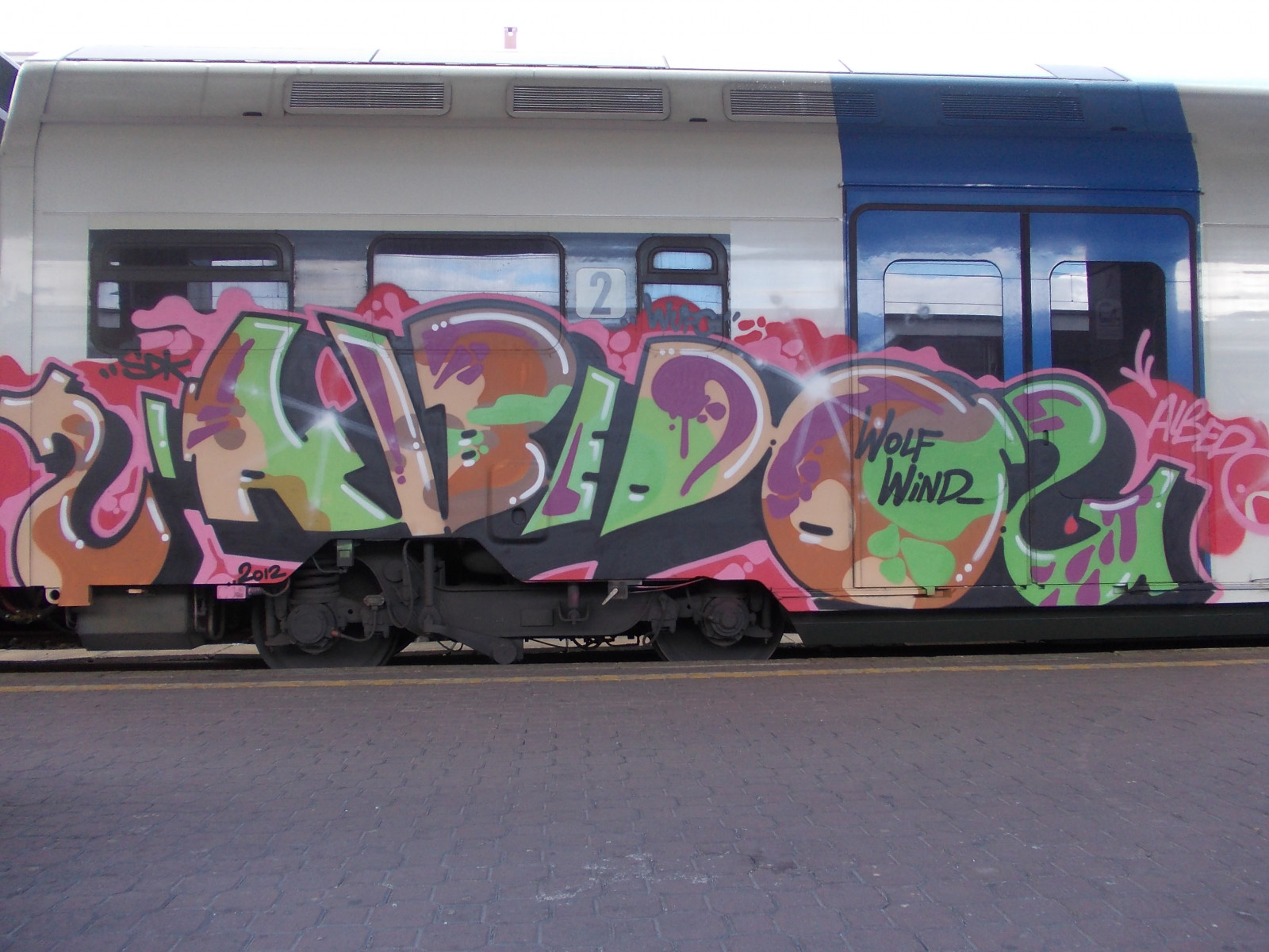 vozidlo, vlak, vítr, vlk, grafiti, pouliční umění, psaní, Šipka, Turín, doprava, náklad, UMĚNÍ, rosa, colori, válcování, veřejná doprava, železniční doprava, kolejová vozidla, železniční vůz, sdk, militare, Albedo