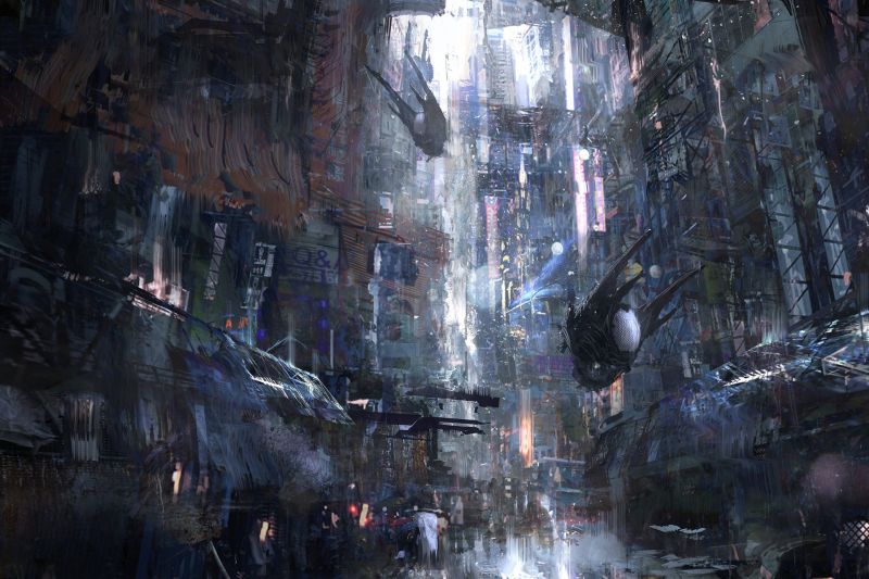 Welt, Wasser, cg artwork, KUNST, Stadt, Dunkelheit Welt, Wasser, cg artwork, KUNST, Stadt, Dunkelheit
