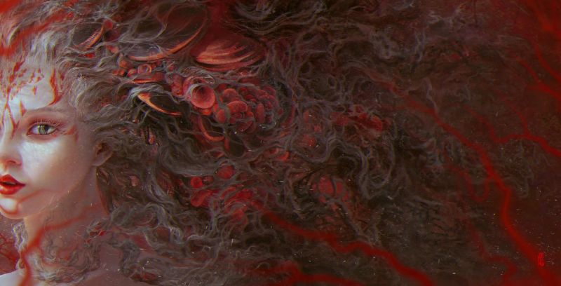 malování, fantasy umění, mytologie, UMĚNÍ, výkres, Červené malování, fantasy umění, mytologie, UMĚNÍ, výkres, Červené