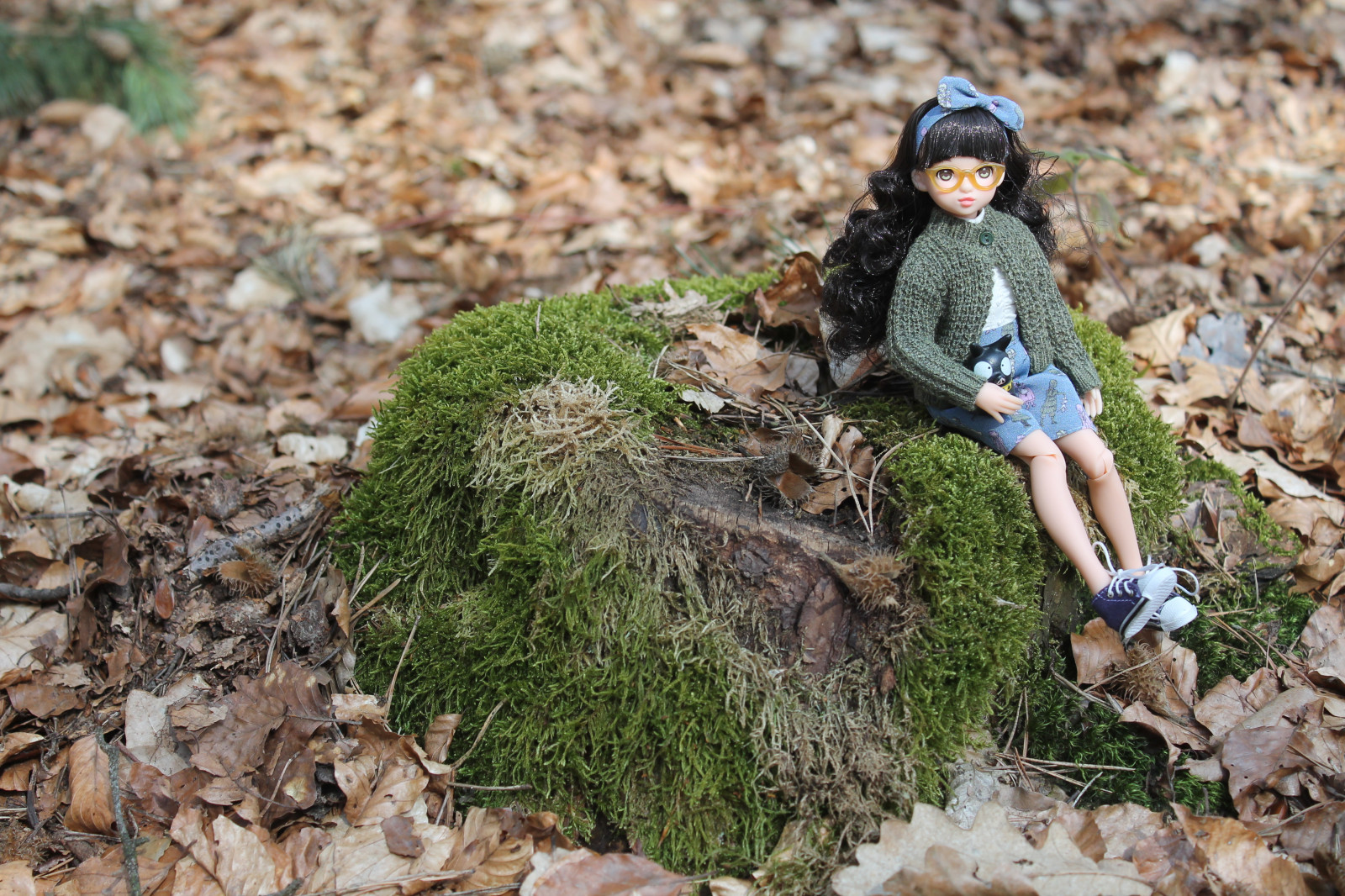 Ruruko, petworks, azon, panenka, Japantoy, Japandoll, hračky, roztomilý, kawaii, hobby, bederní, Juguete, Ramoneras, Ranma, Cerdito, MUSGO, Muneca, Bosque, dřevo