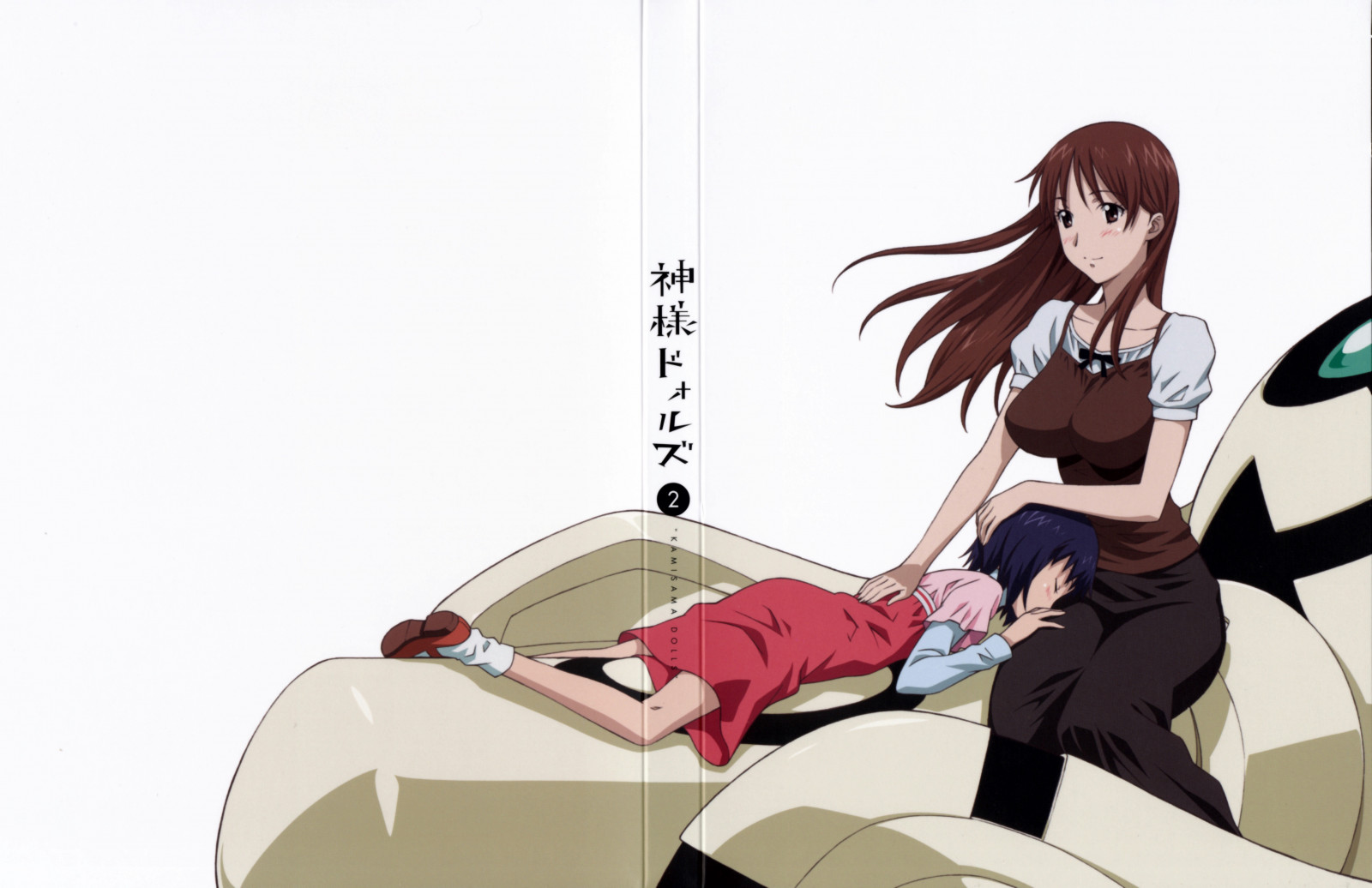 illustration, anime, Anime piger, tegneserie, sort hår, Kamisama Dolls, Shiba Hibino, Kuga Utao, mangaka