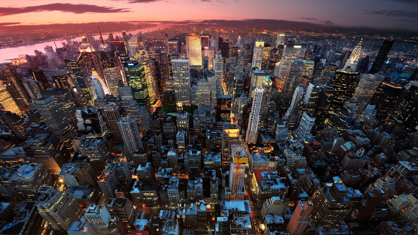 city, cityscape, night, skyline, skyscraper, evening, New York City, USA, dusk, metropolis, downtown, urban area, metropolitan area, human settlement, neighbourhood, residential area, geographical feature, aerial photography