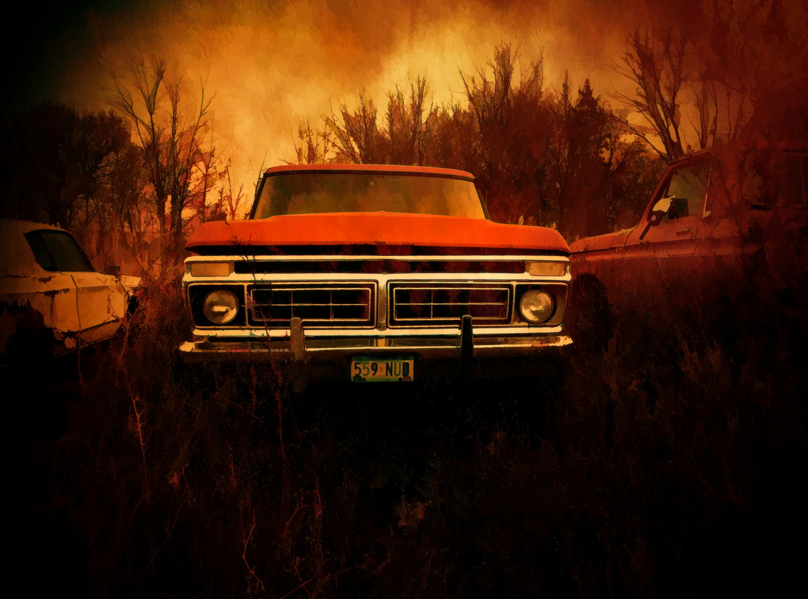 Wallpaper USA, Ford, texture, Minnesota, Truck, decay, pickup, butterfield, texturized